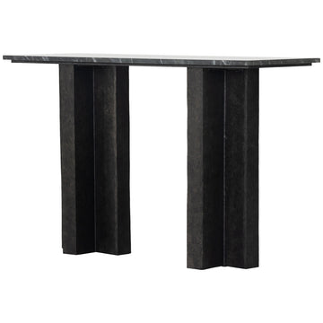Four Hands Marlow Terrell Console Table - Black Marble