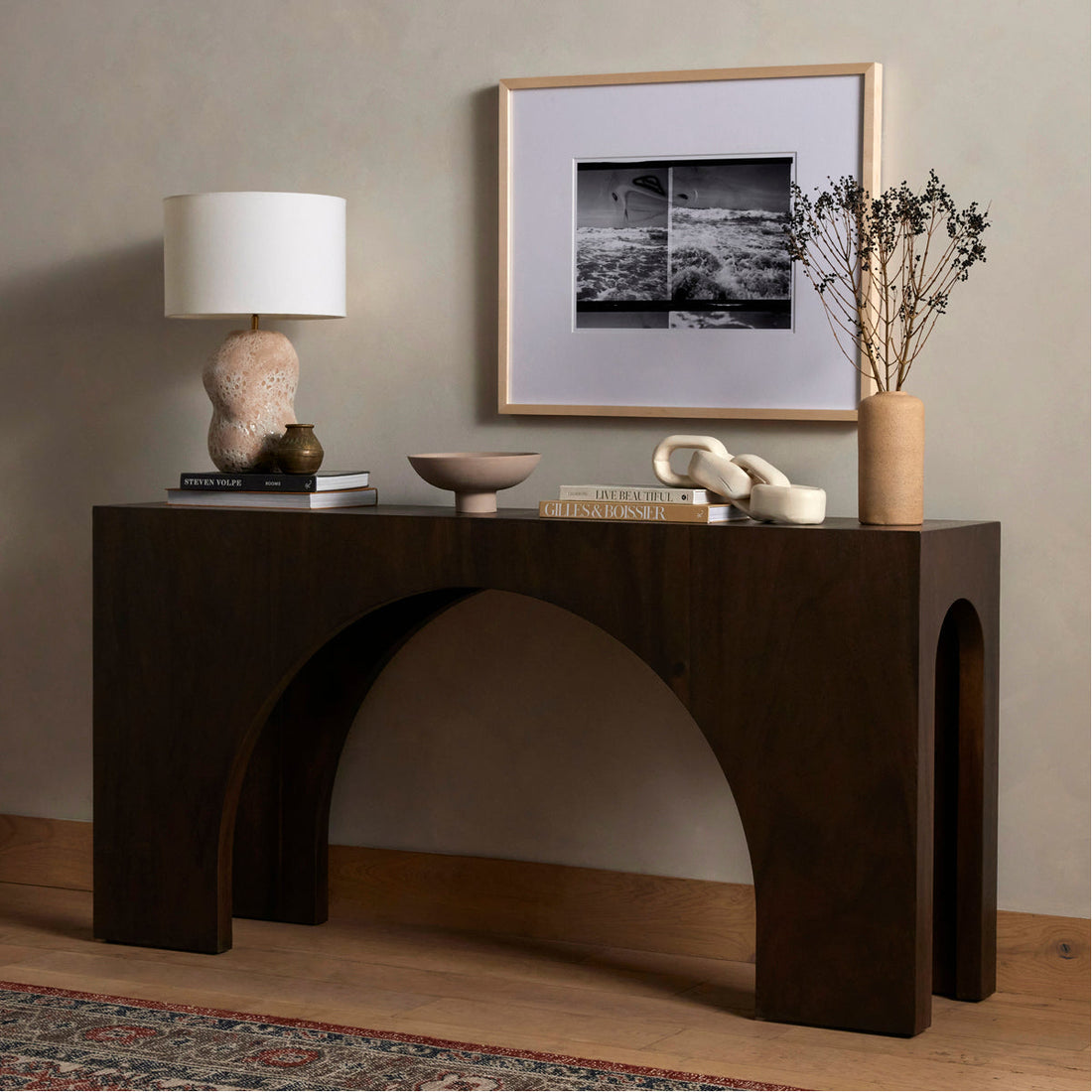 Four Hands Wesson Fausto Console Table - Smoked Guanacaste