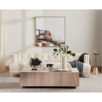 Four Hands Wesson Hudson Rectangle Coffee Table - Ashen Walnut