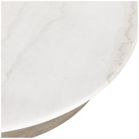 Four Hands Hughes Caldwell Stone Coffee Table - White Marble