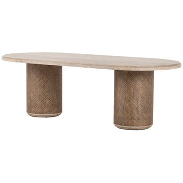 Four Hands Hughes Kiara Dining Table - Weathered Blonde