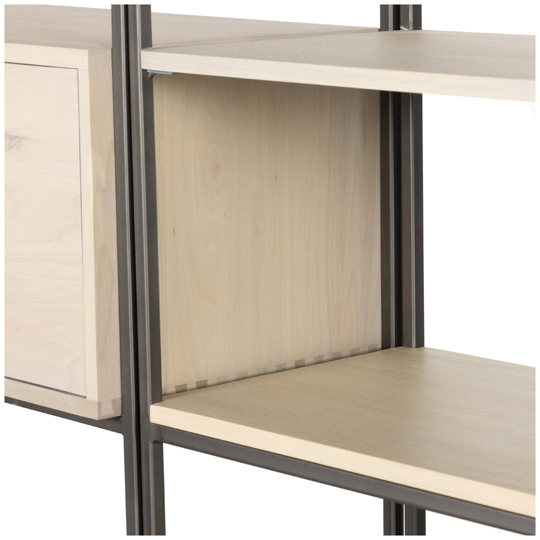 Four Hands Fulton Trey Modular Wall Desk with 2-Piece Bookcase - Dove