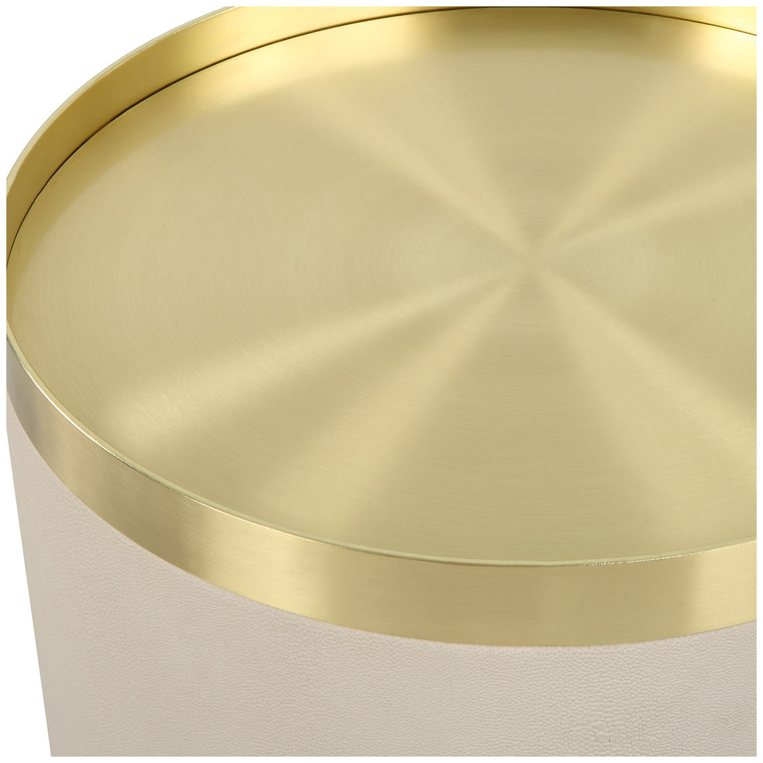 Uttermost Circuit Brass & White Accent Table