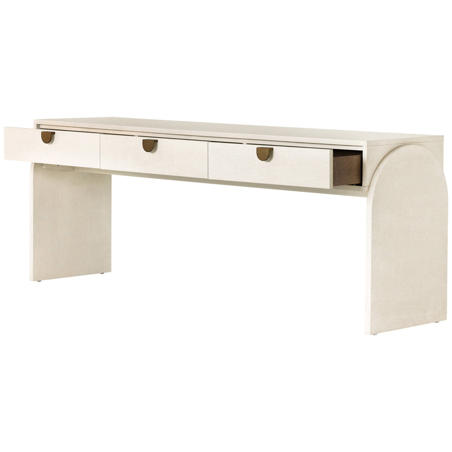 Four Hands Callahan Cressida Console Table - Ivory Painted Linen