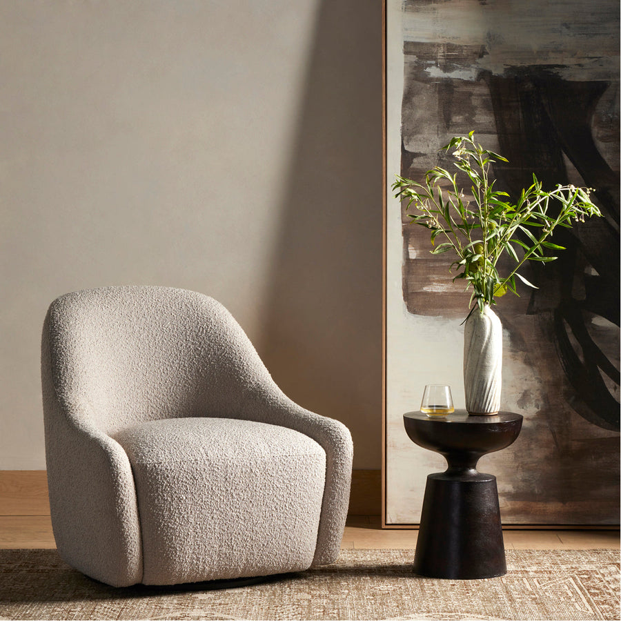 Four Hands Oslo Levi Swivel Chair - Knoll Sand