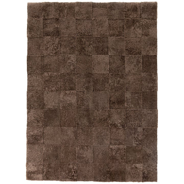 Four Hands Mateo Patchwork Shearling Rug - Taupe