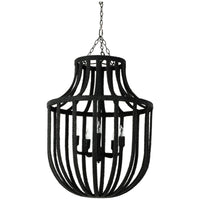 Palecek Paloma Coco Chandelier, Black