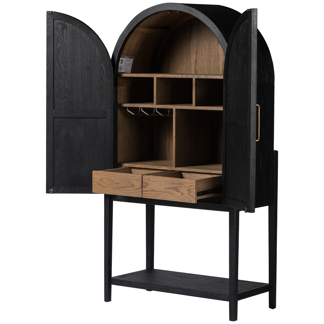 Four Hands Irondale Tolle Bar Cabinet - Drifted Oak Solid
