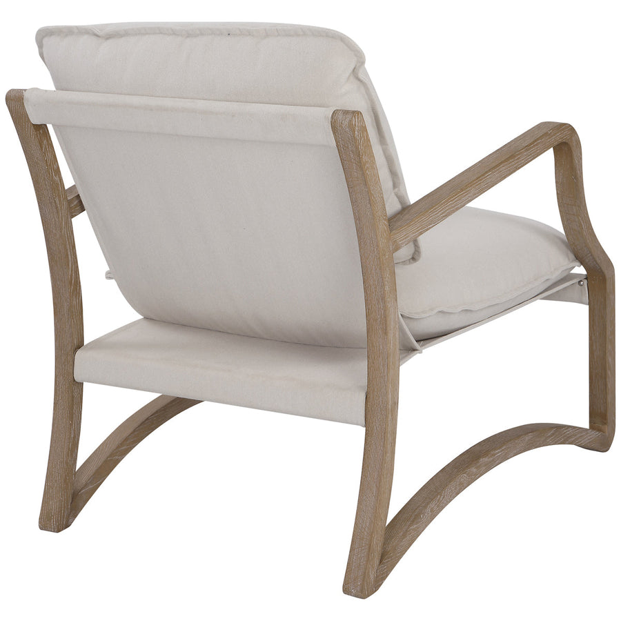 Uttermost Melora Solid Oak Accent Chair