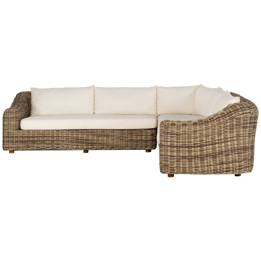 Four Hands Pembrook Messina Outdoor 3-Piece Sectional - Natural