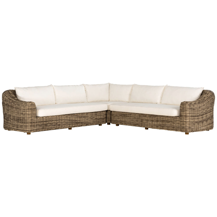 Four Hands Pembrook Messina Outdoor 3-Piece Sectional - Natural