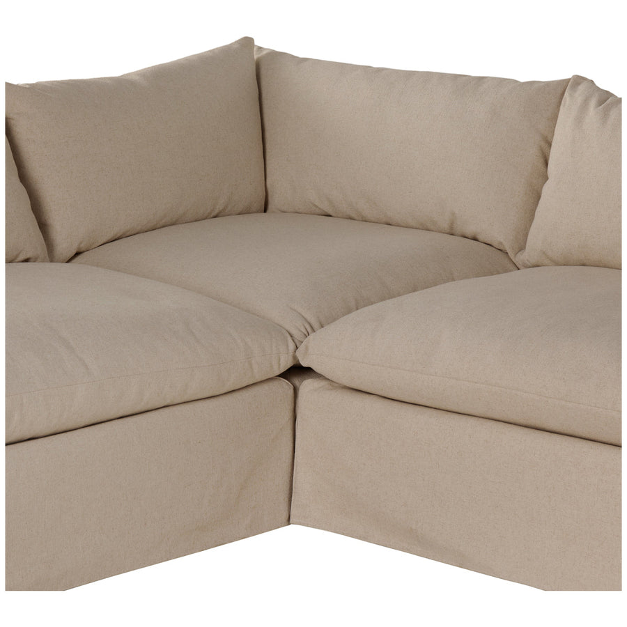 Four Hands Atelier Grant Slipcover 5-Piece Sectional - 174-Inch