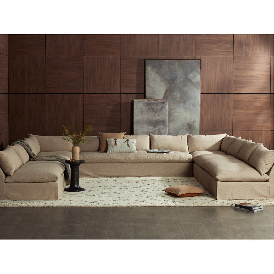 Four Hands Atelier Grant Slipcover 5-Piece Sectional - 174-Inch