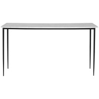 Uttermost Nightfall White Marble Console Table