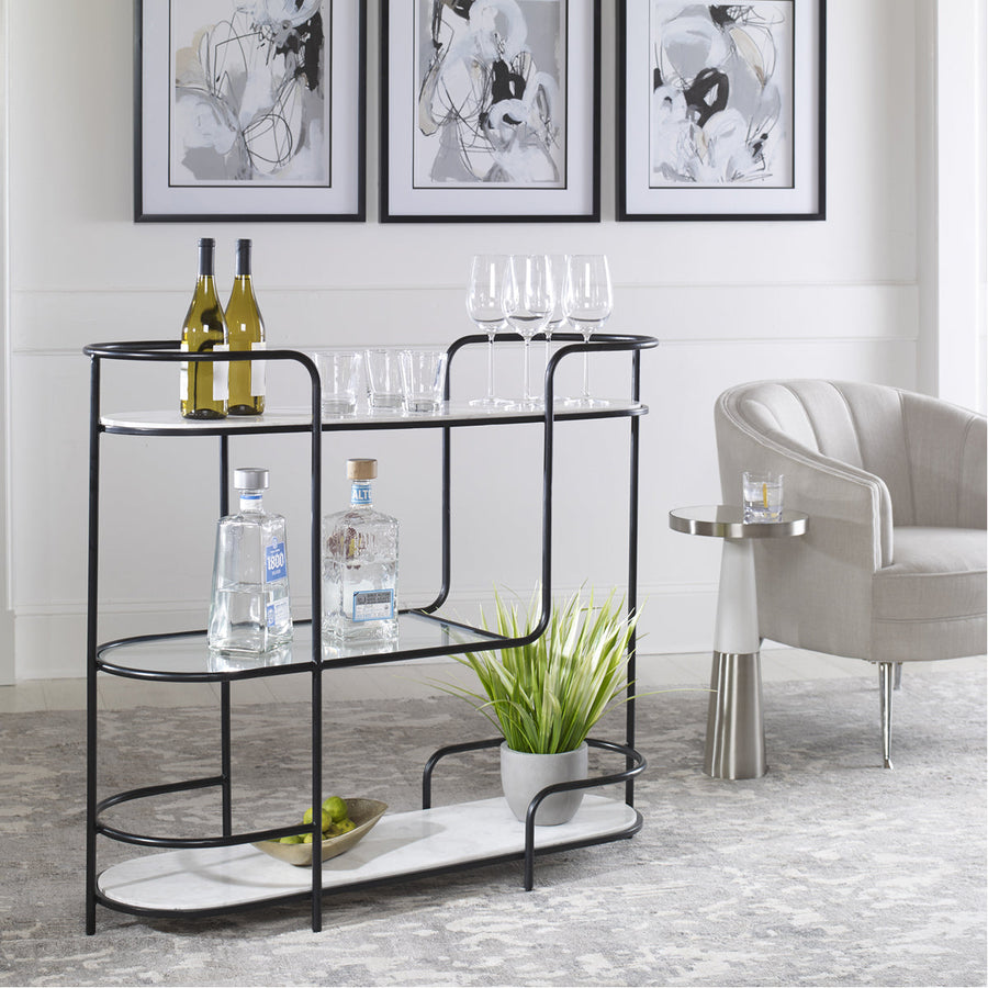 Uttermost Trolley Bar Console Table