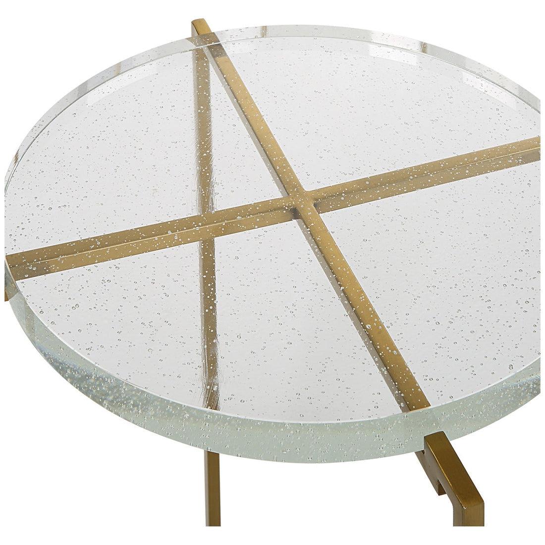 Uttermost Star-Crossed Glass Accent Table