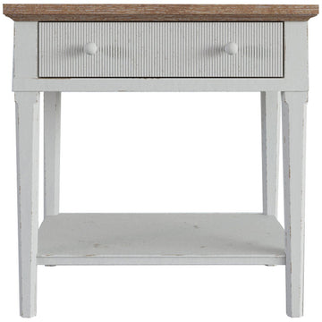 A.R.T. Furniture Palisade Nightstand in Distressed Off-White