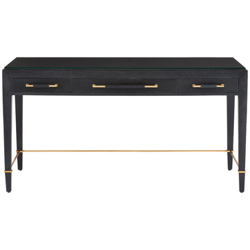 Currey and Company Verona Black Large Desk