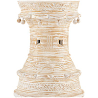 Currey and Company Bavi Whitewash Accent Table