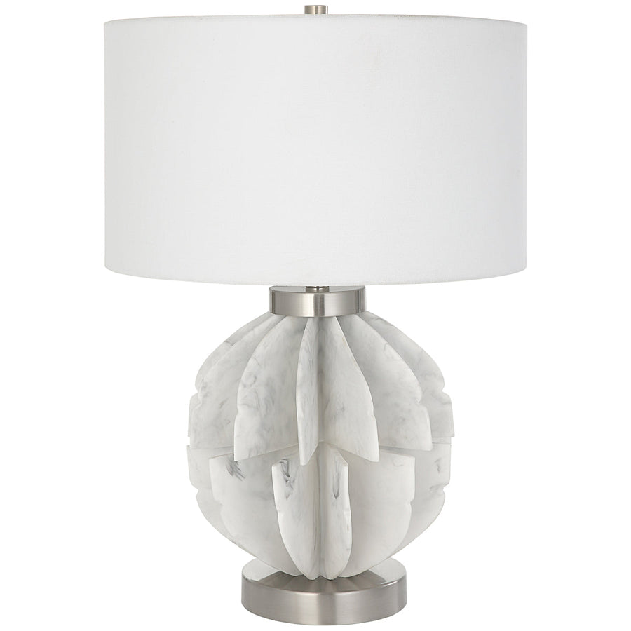 Uttermost Repetition White Marble Table Lamp