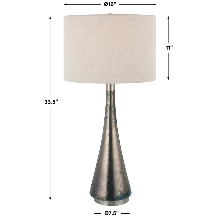 Uttermost Contour Metallic Glass Table Lamp