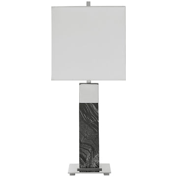 Uttermost Pilaster Black Marble Table Lamp