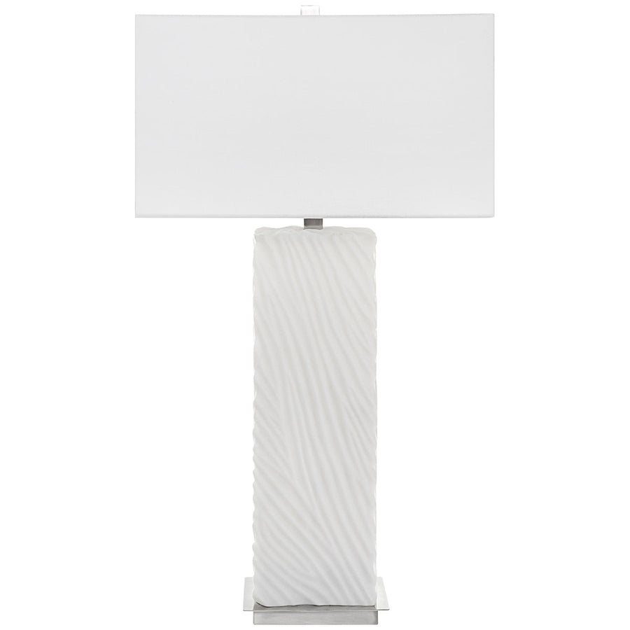 Uttermost Pillar White Marble Table Lamp