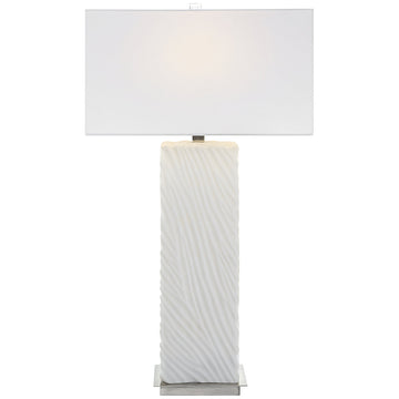 Uttermost Pillar White Marble Table Lamp