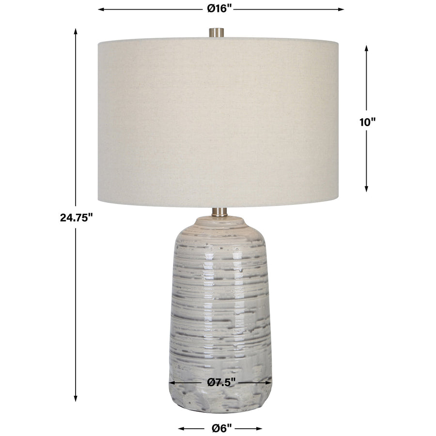 Uttermost Cyclone Ivory Table Lamp