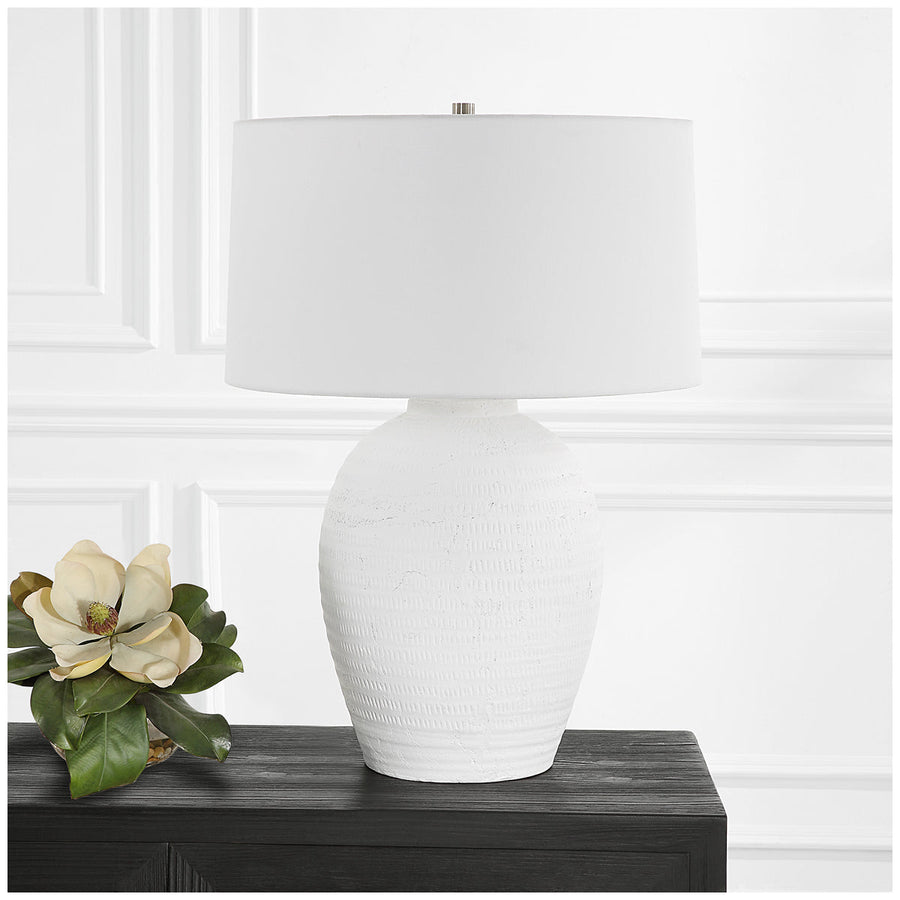 Uttermost Reyna Chalk White Table Lamp