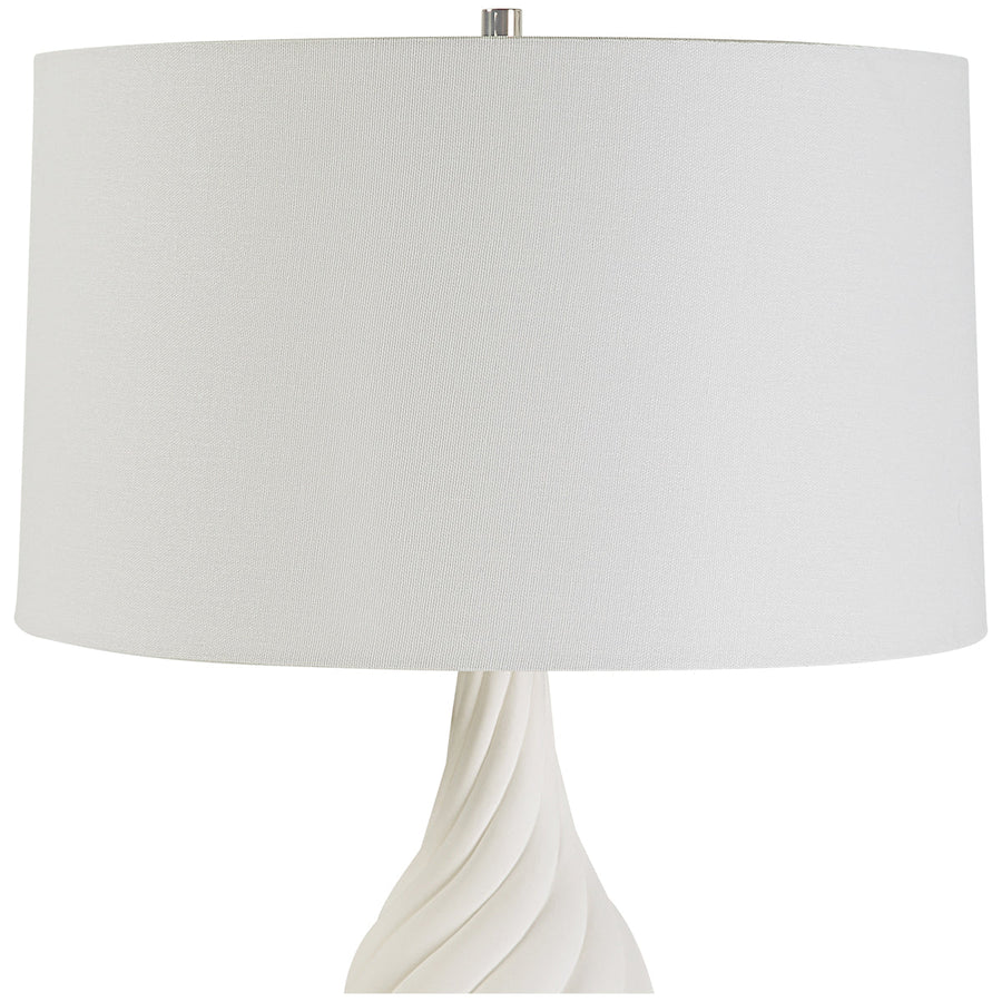 Uttermost Twisted Swirl White Table Lamp