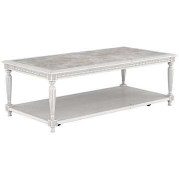 A.R.T. Furniture Somerton Rectangular Cocktail Table, Stone Top