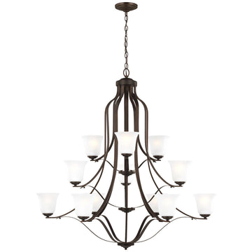 Sea Gull Lighting Emmons 12-Light Chandelier without Bulb