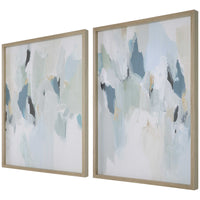 Uttermost Seabreeze Abstract Framed Canvas Prints, 2-Piece Set