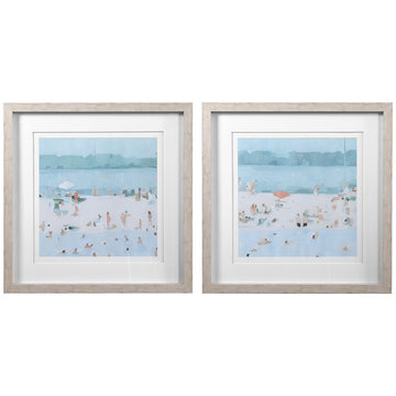 Uttermost Sea Glass Sandbar Framed Prints, Set of 2