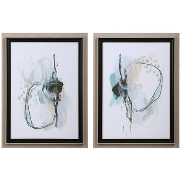 Uttermost Force Reaction Abstract Prints, Set of 2