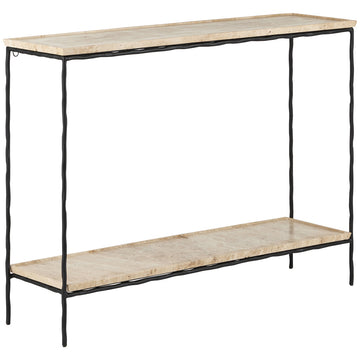 Currey and Company Boyles Travertine Console Table