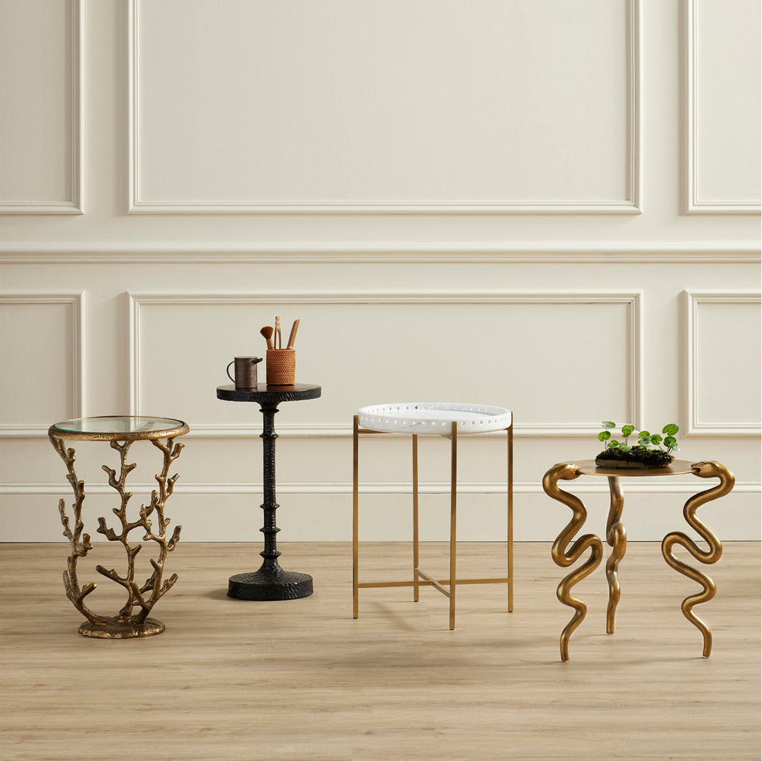 Currey and Company Gallo Bronze Accent Table