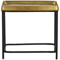 Currey and Company Tanay Brass Side Table