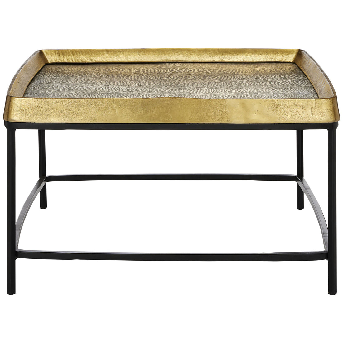 Currey and Company Tanay Brass Cocktail Table