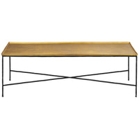 Currey and Company Boyles Brass Cocktail Table