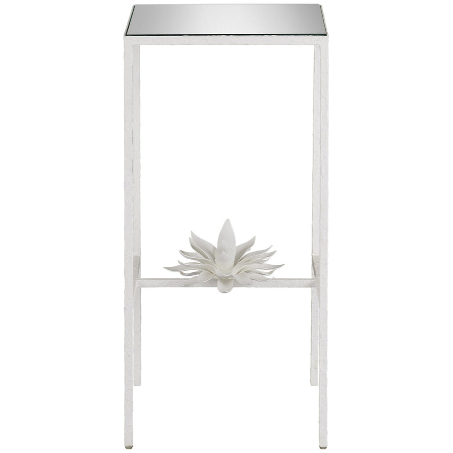 Currey and Company Sisalana White Accent Table