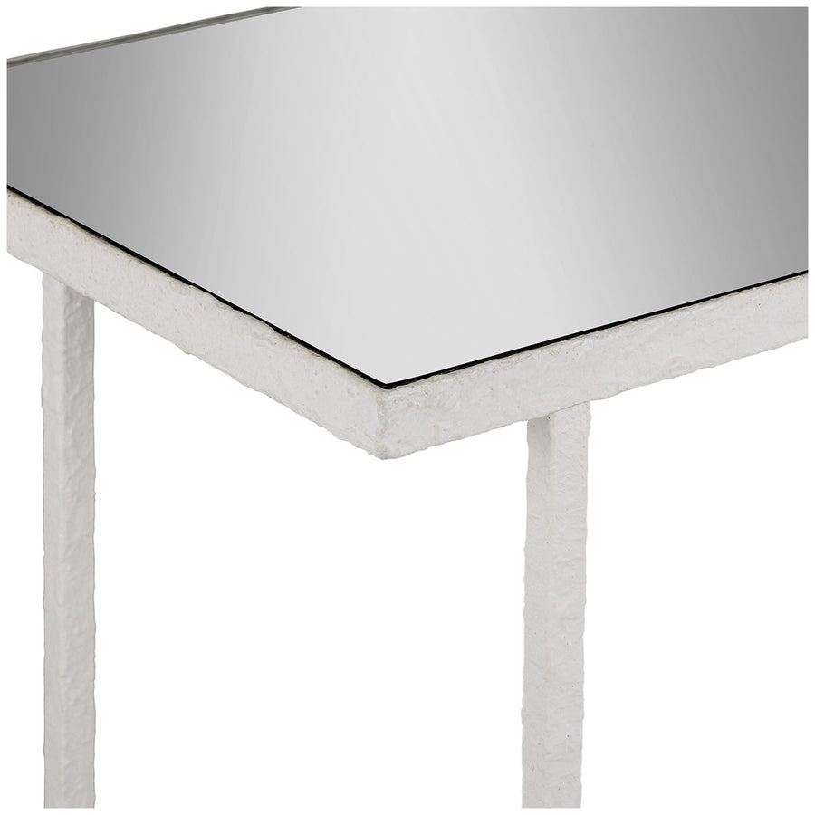 Currey and Company Sisalana White Console Table