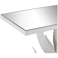 Currey and Company Agave White Console Table