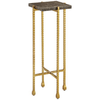 Currey and Company Flying Gold Marble Drinks Table