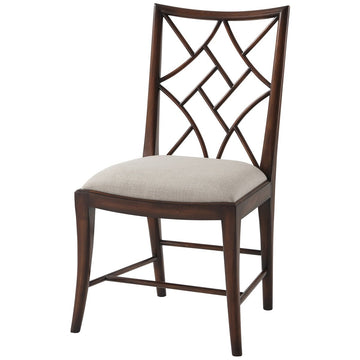 Theodore Alexander A Delicate Trellis Side Chair, Set of 2