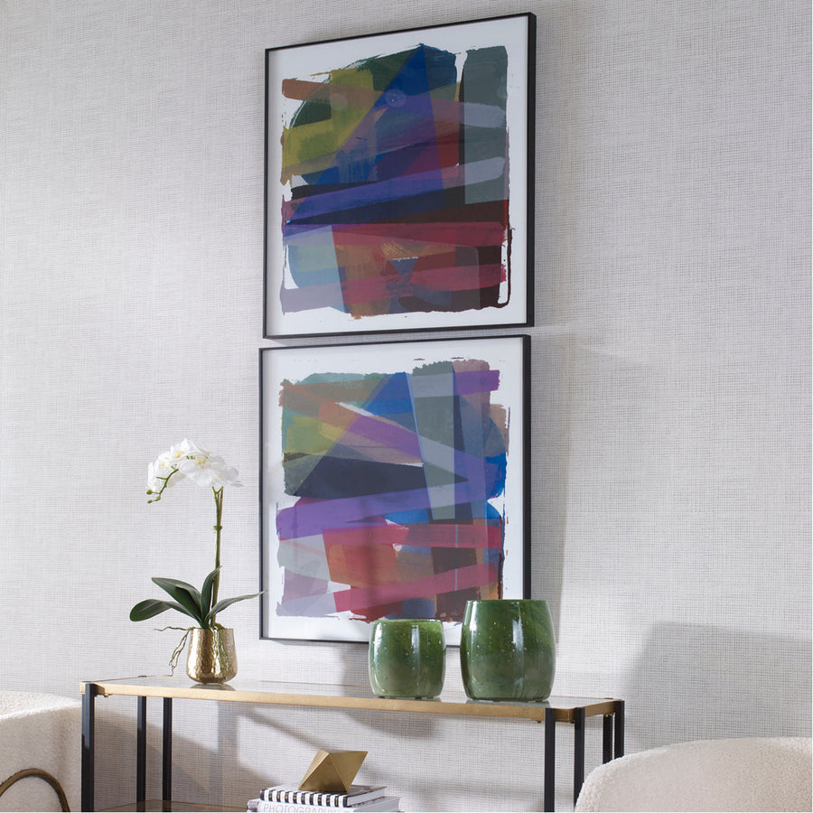 Uttermost Vivacious Abstract Framed Prints, Set of 2