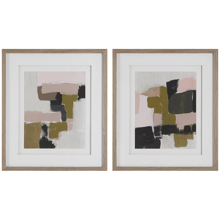 Uttermost Color Block Framed Prints, Set of 2
