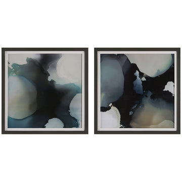Uttermost Telescopic Abstract Framed Prints, Set of 2