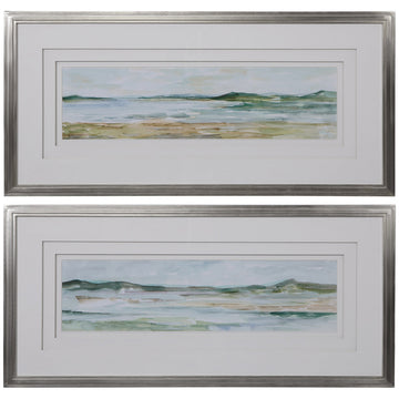 Uttermost Panoramic Seascape Framed Prints, Set of 2